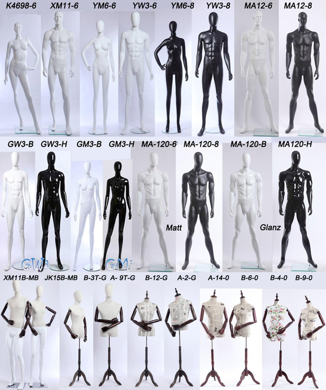 Euroton NEU QT10-8 schwarz abstrakte sitzende Schaufensterpuppe Mannequin Figur männlich matt