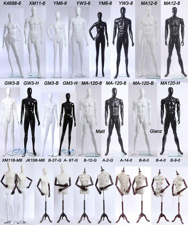 Euroton NEU QT10-8 schwarz abstrakte sitzende Schaufensterpuppe Mannequin Figur männlich matt