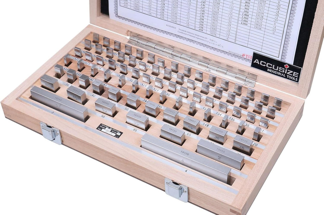 Accusize P900-S581 Stahl-Messblock-Set, Güteklasse B, 81-teilig, Klasse B