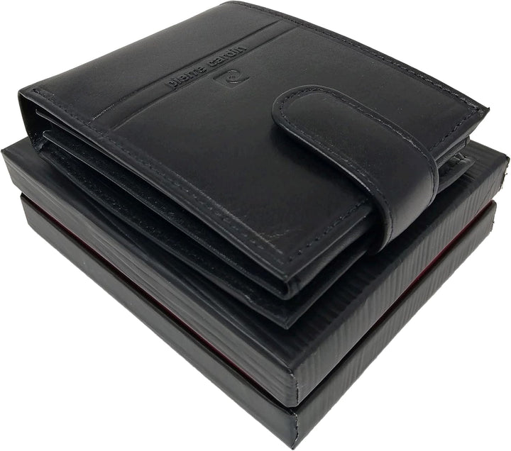 Pierre Cardin Geldbörse für Herren, echtes Leder, Slim, Herren, kleines dünnes Rfid, Geschenk, Brief