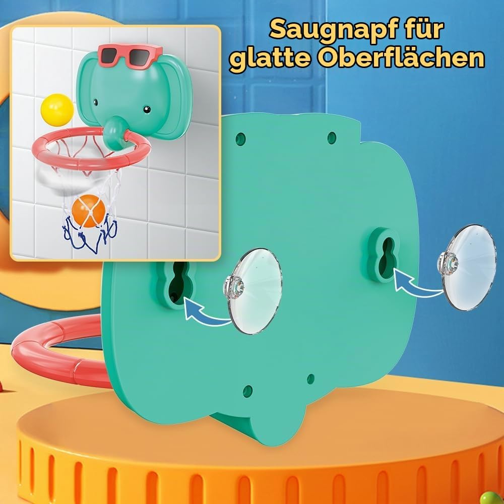 VATOS Baby Badespielzeug, Badezimmer Babyspielzeug für Babys Jungen Mädchen 1 Jahr alt, Baby Badewan