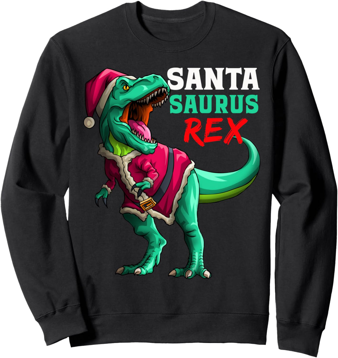 Santa Saurus T Rex lustige Weihnachtsdinosaurier für Kinder Sweatshirt