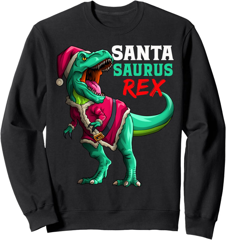 Santa Saurus T Rex lustige Weihnachtsdinosaurier für Kinder Sweatshirt
