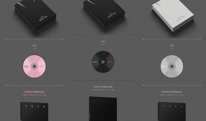 DREAMUS Blackpink Born Pink 2nd Album Box Set Version CD + Poster Fotobuch Akkordeon-Liedtext Papier