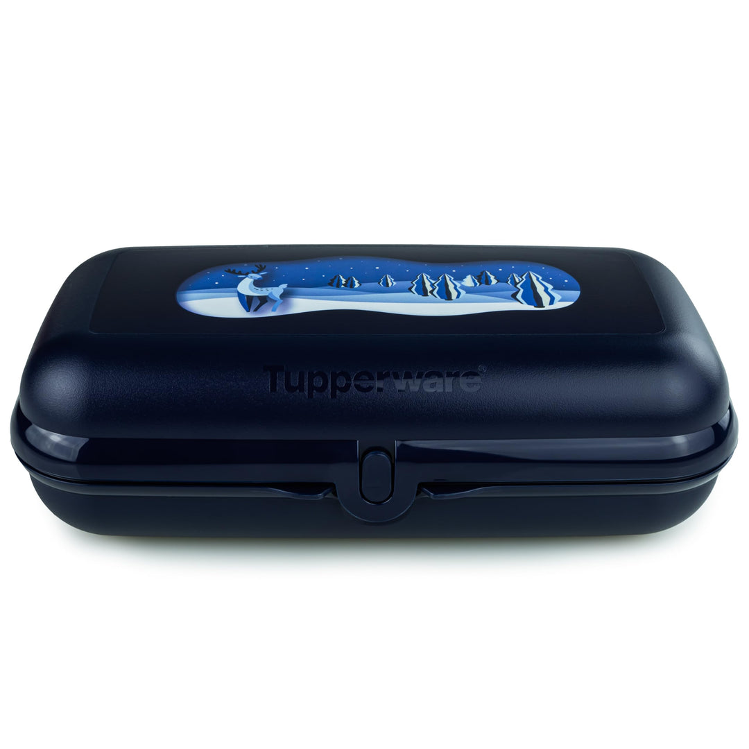 Tupperware Eco+ Winterzauber Lunchbox To Go Maxi-Twin Winter Motiv (inkl. Ausstechform hellblau) Dun