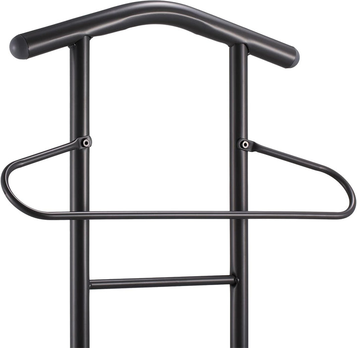 CARO-Möbel Herrendiener JIVO Stummer Diener Kleiderständer in grau, 121 cm, Garderobe mit Hosenbügel