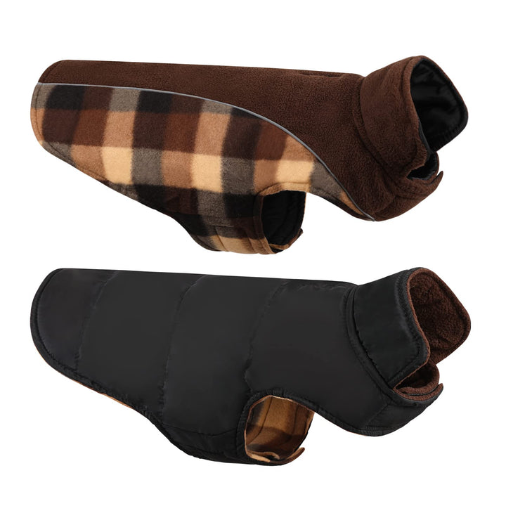 Warme Hundemantel Winter, Hundemantel mit Bauchschutz, Wintermantel für Hunde mit Reflektierend, Wen