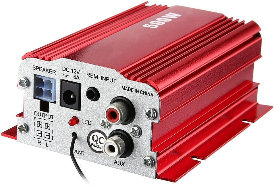 Kinter 95225137693 MA 700 Auto USB FM MP3 Verstärker mit Fernbedienung (2 Kanäle, 500 Watt, AUX)