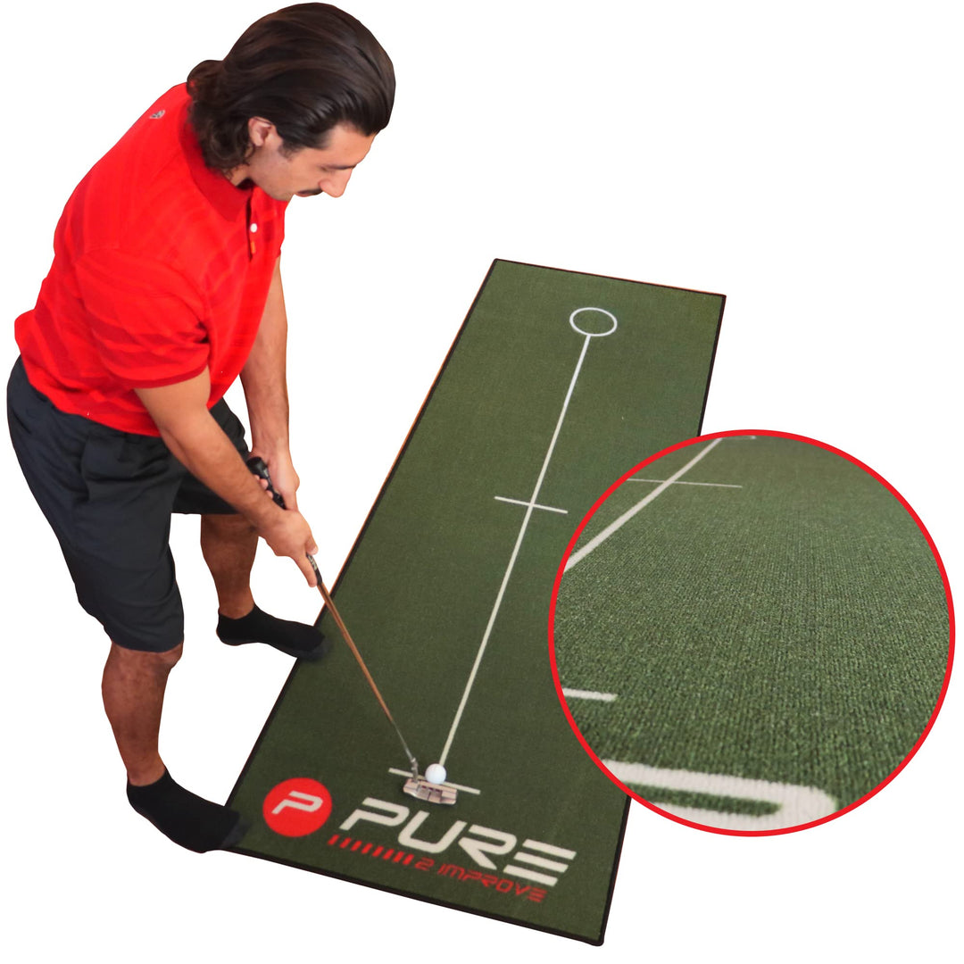 Pure2Improve Unisex-Adult Golf Puttingmatte 237x80cm Grün, 237x80cm Grün