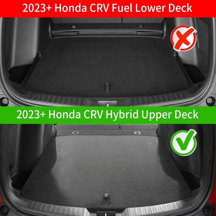 Rongtaod Cargo Mat Compatible with 2023 2024 Honda CRV Hybrid Cargo Liner Trunk Mat Back Seat Cover