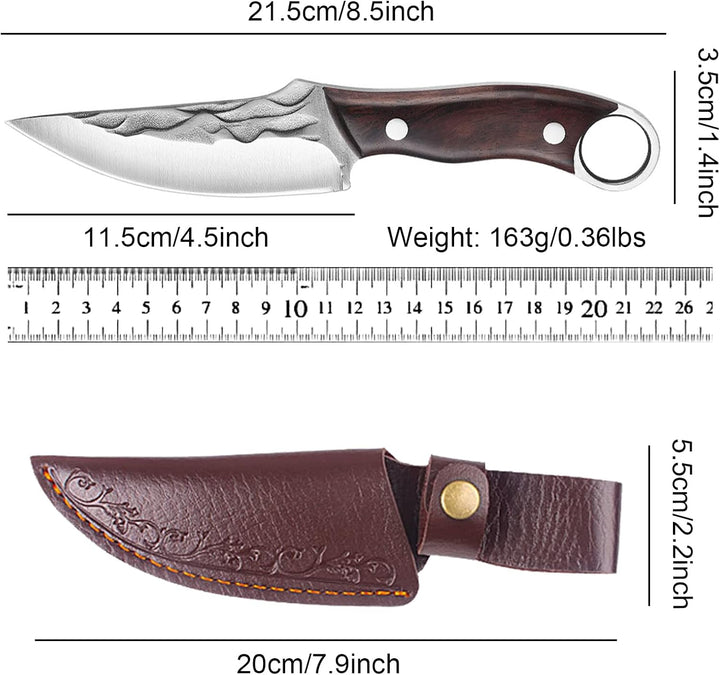 Kleines Kochmesser Japanisch Tisch Fleischmesser Handgefertigt Geschmiedetes Outdoor Camping Grills