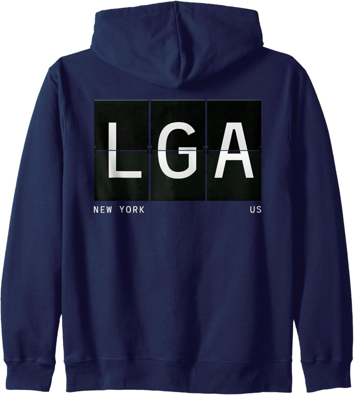 LGA New York City NYC Vereinigte Staaten US Retro World Traveler Kapuzenjacke