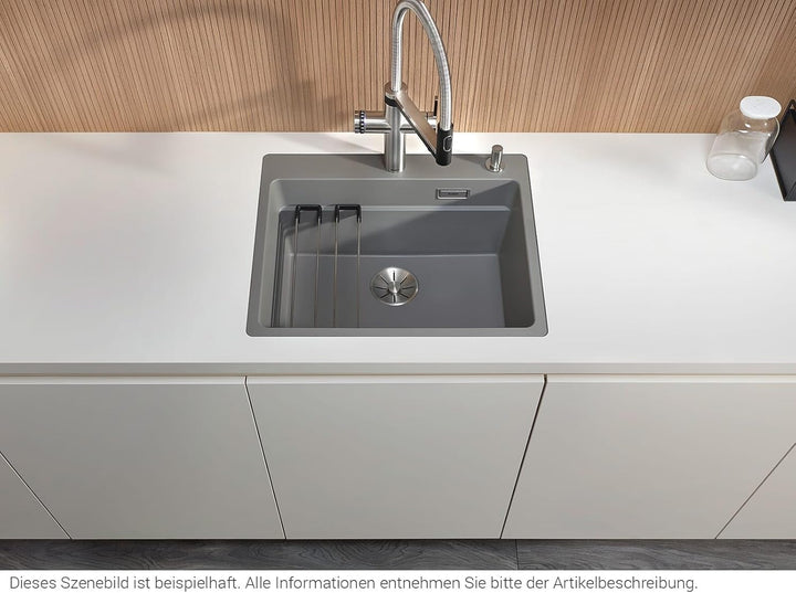 BLANCO ETAGON 6-F | Granitspüle aus SILGRANIT softweiss | Einbauart: Flächenbündig | für 60 cm breit