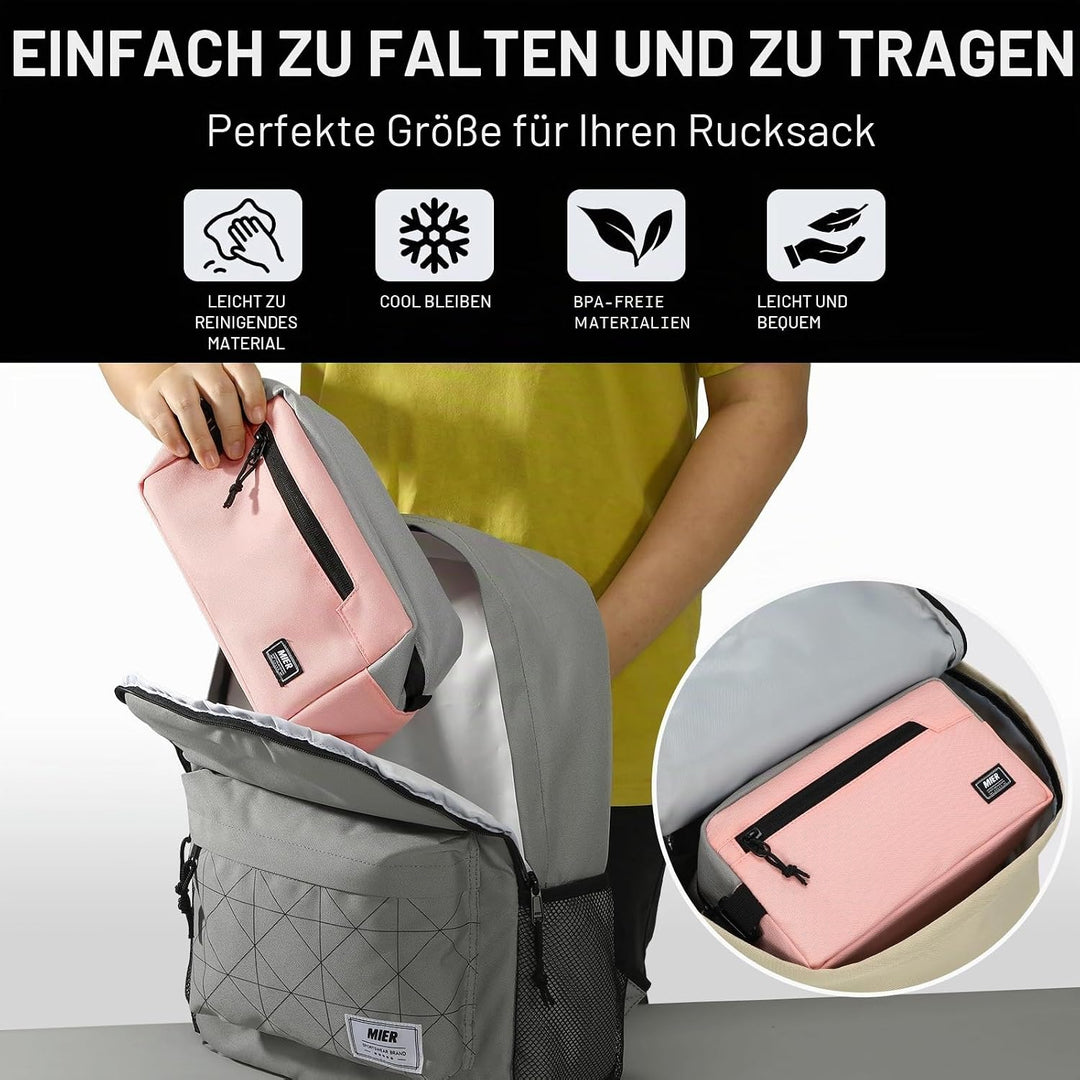MIER Lunch Tasche Gefrierbare Kühltasche SnackboxKleine gefrierfähige Mini-Kühltasche mit Isolierung