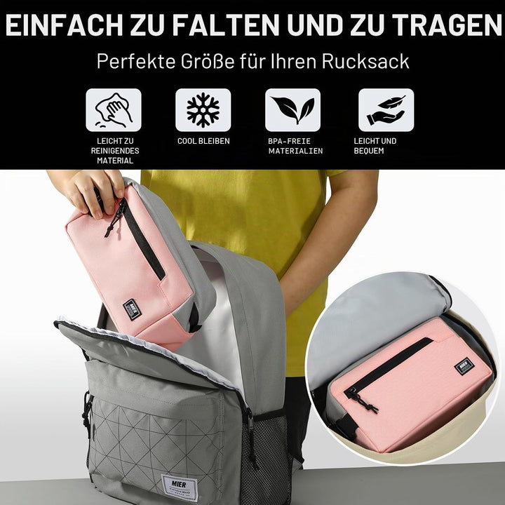 MIER Lunch Tasche Gefrierbare Kühltasche SnackboxKleine gefrierfähige Mini-Kühltasche mit Isolierung