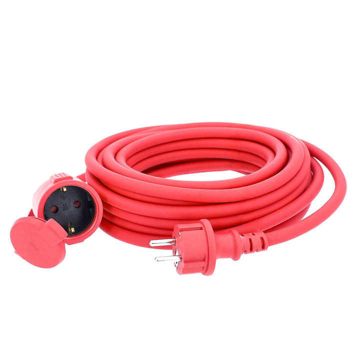 as - Schwabe Gummi-Verlängerungsleitung – 25 m Kabel mit Schutzkontaktwickelstecker, Schutzkontaktku
