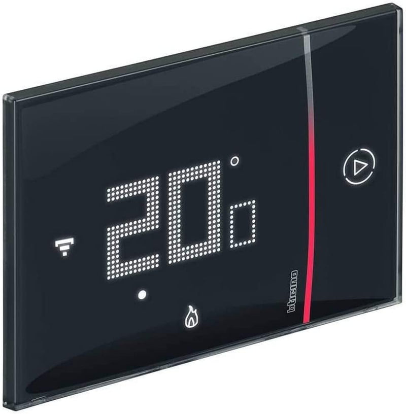 Bticino XG8002E Thermostat mit WiFi, New Smarther2 mit Netatmo, Schwarz, Temperaturregelung für den