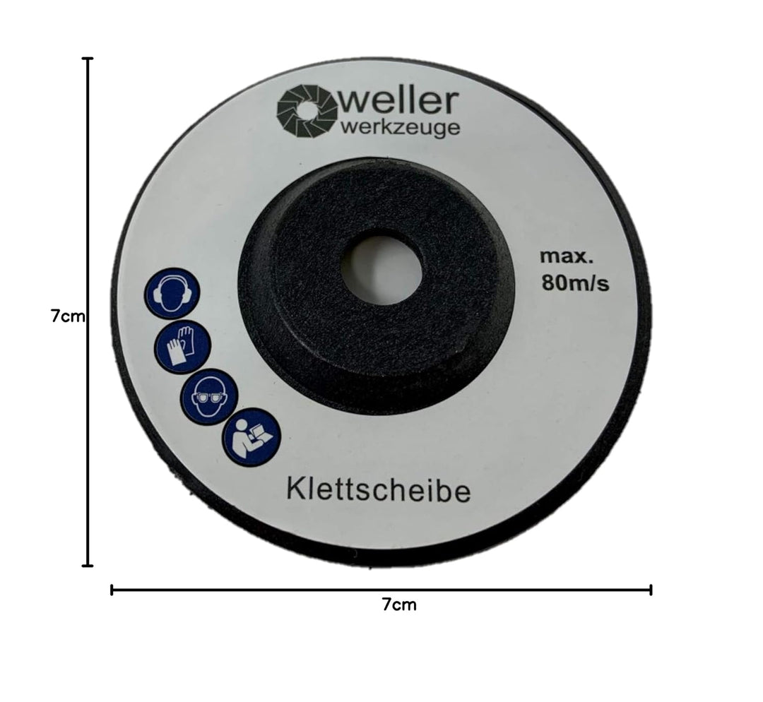 XXL Klettscheibe Schleifscheiben SET passend für Akku Winkelschleifer 10,8V 12V wie Bosch GWS Berner