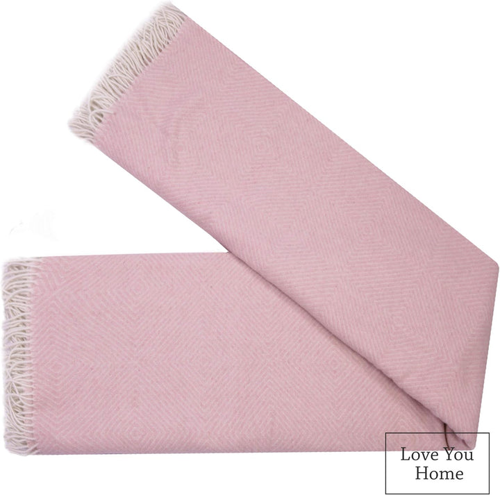 LYHome Merino Decke - Kuscheldecke Tagesdecke Sofa Wolldecke, Blanket Überwurfdecke Sofadecke Wohnde
