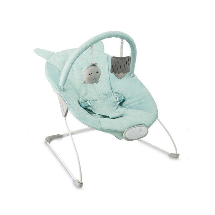 MoMi GLOSSY Babywippe für Babys bis 9 kg, 3-Punkt-Sicherheitsgurt, Metallgestell mit Antirutsch-Füss