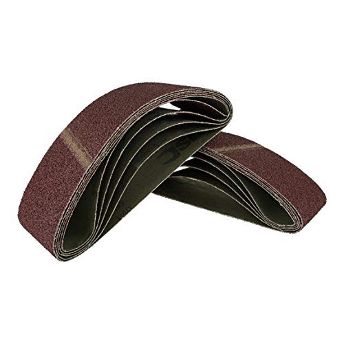 50 Stück Gewebe-Schleifbänder gemischt 75 x 533, für Bandschleifer - 5 Körnungen jeweils 10 x K40/60