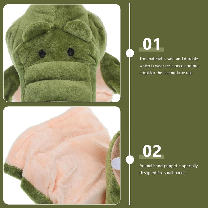TOYANDONA Handpuppen Krokodil Plüschtier Zoo Alligatorpuppen Weiche Plüschhandpuppen Zum Geschichten