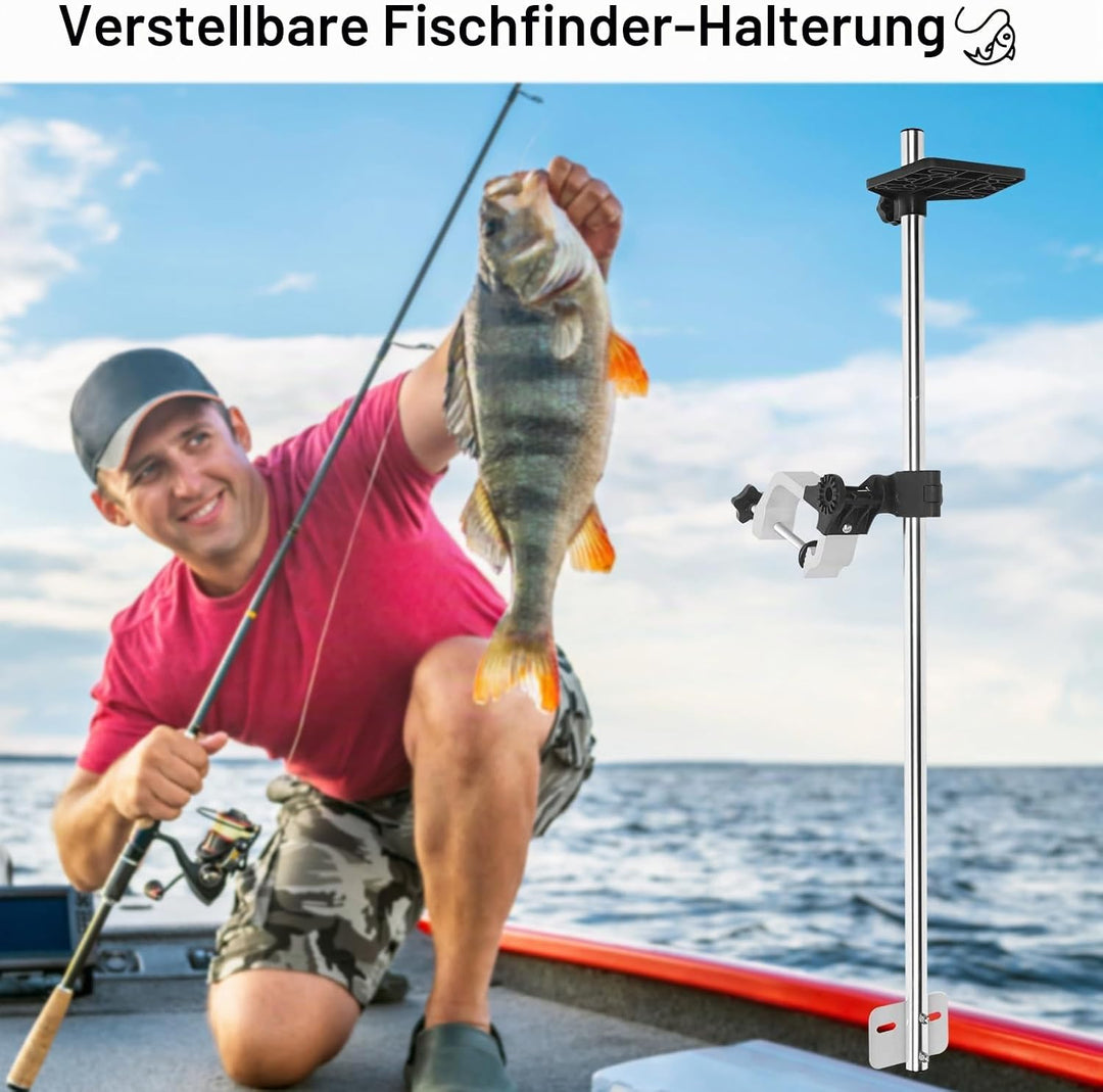 Fischfinderhalterung, Fischfinder Angeln Halterung 360 Grad Schwenkbarer Aluminiumlegierung Fischfin