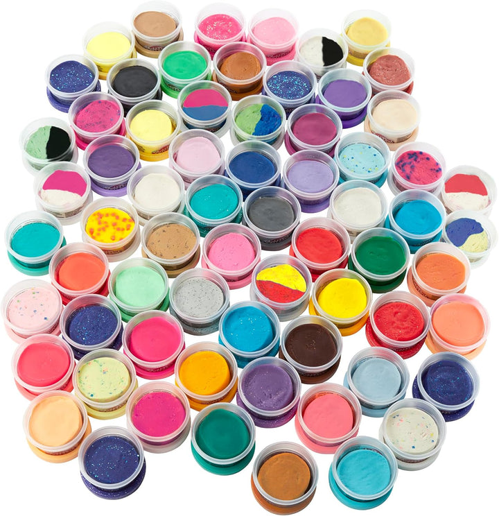 Play-Doh F1528FF2 65 Vielfalt Pack mit sortierten Knetsorten für Kinder ab 3 Jahren, 28g-Dosen, Mult