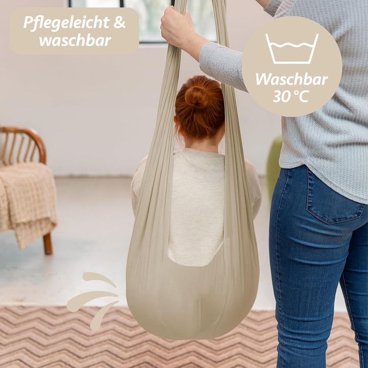 Hängeschaukel aus Nylon – 150x90cm – gemütliche Schaukel für Zuhause & Garten – bis 100kg – inkl. Mo