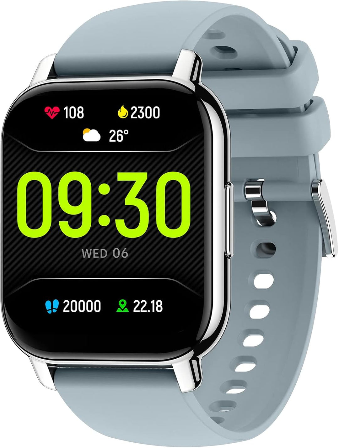 SUPBRO Smartwatch 1.85" Armbanduhr mit personalisiertem Bildschirm Bluetooth Anruf Musiksteuerung, H