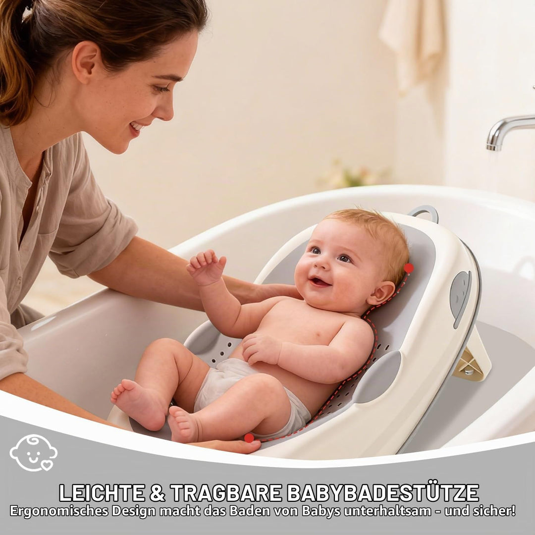 Babybadewannensitz: Ergonomisch Geformt für Babys im Alter Badewannensitz von 0-6 Monaten Weich Ruts