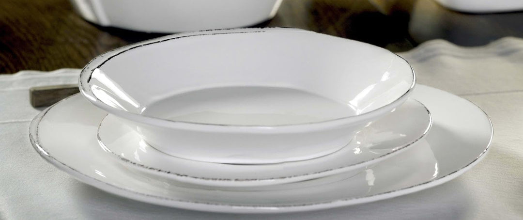 CREAFLOR HOME 6er Set Espressotasse & Untertasse LASTRA weiss Ø10cm H 8cm Keramik Virginia CASA