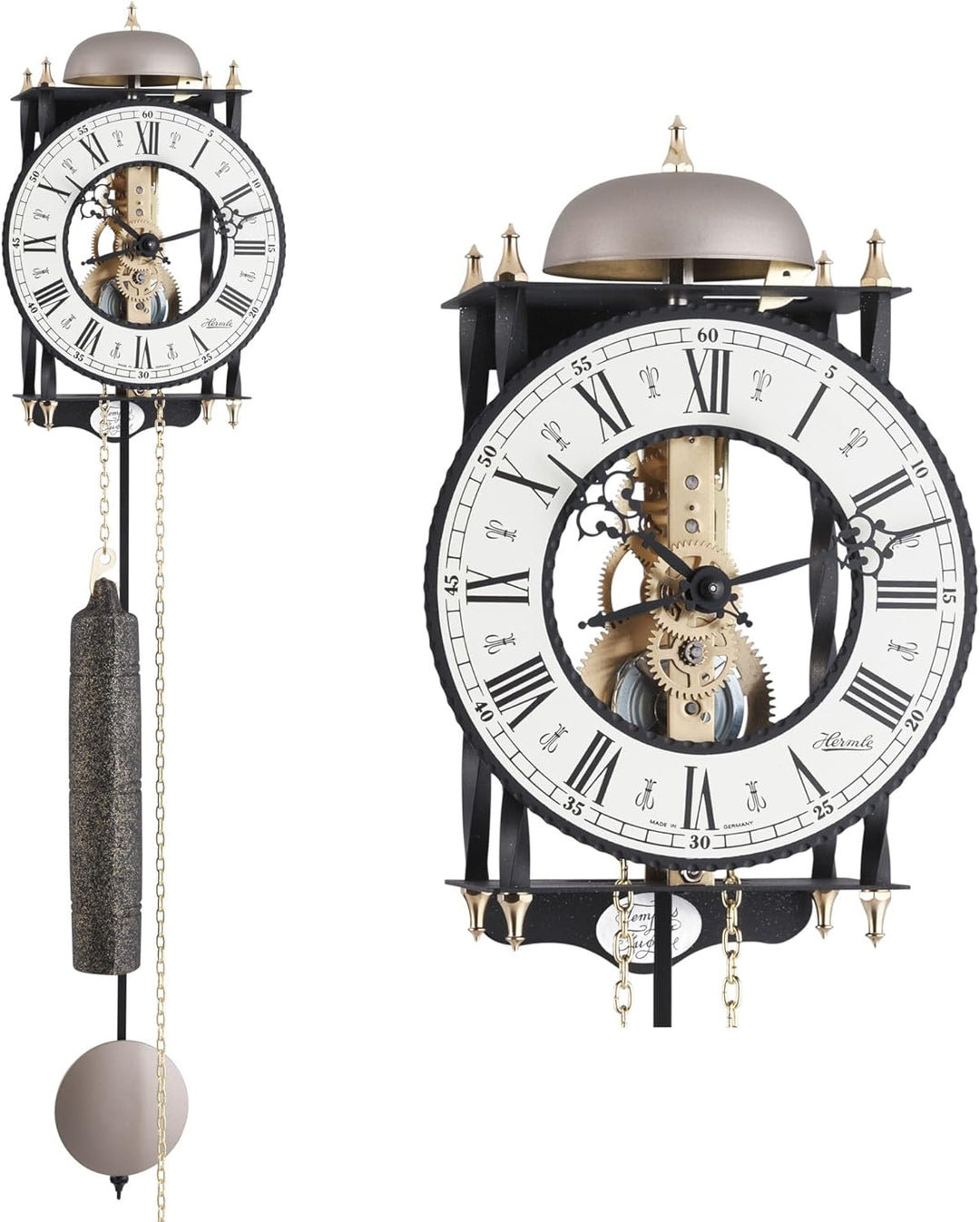 Hermle Mechanische Skelettuhr mit Metallräderwerk Lester- 70503-000701