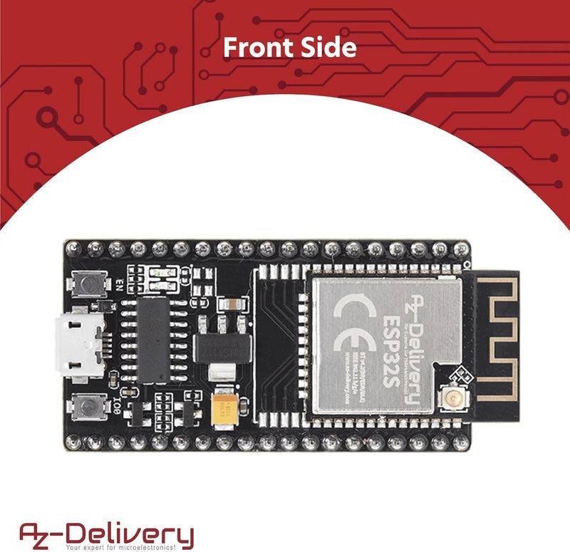 AZDelivery 3 x NodeMCU ESP32 S Kit Bluetooth Audio BLE MCU-Module Development Wifi Board mit 2,4-GHz