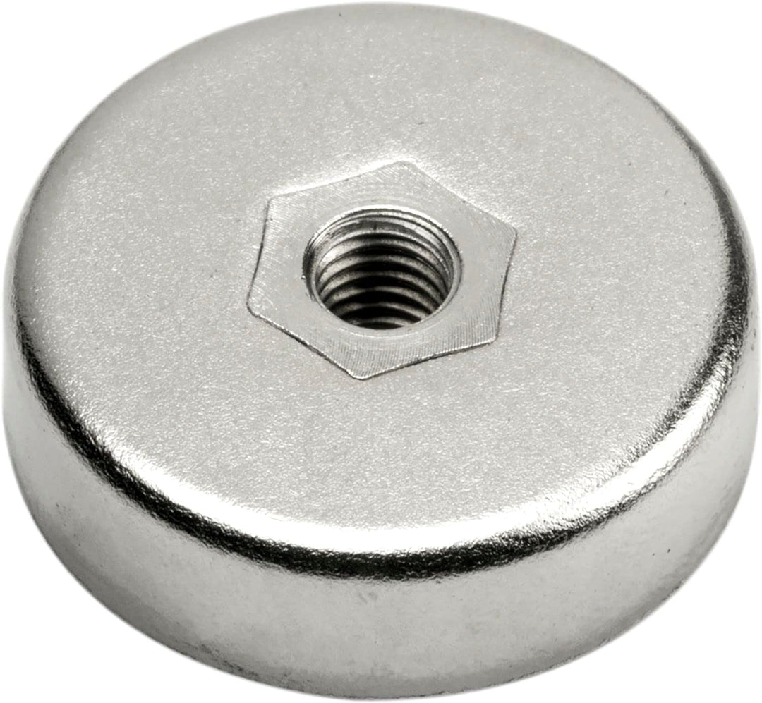 vasalat Topfmagnet mit Innengewinde, Magnet mit Metallscheiben und Gummi-Kappen, Rundmagnet ø 20mm,