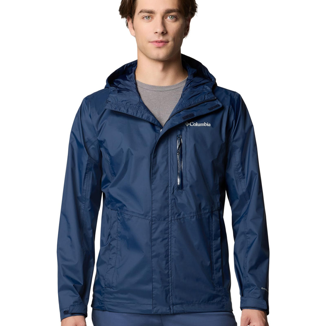Columbia Pouring Adventure Jacket, Wasserdichte Regenjacke für Herren S Collegiate Navy, S Collegiat