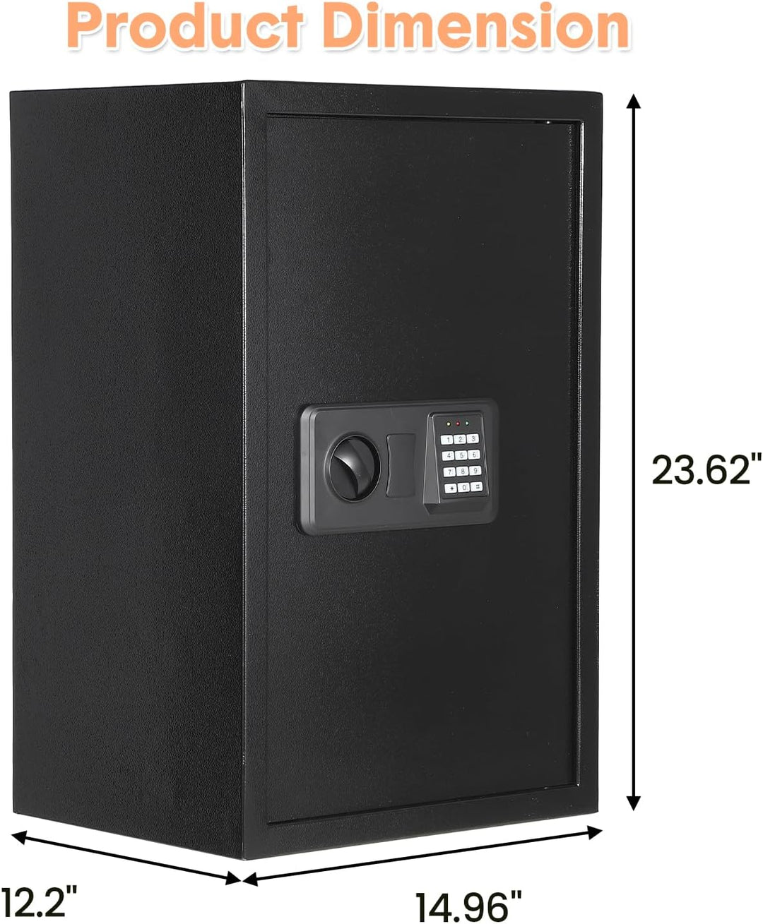 Garvee 70L Safe Tresor mit Zahlencode, Schlüssel & Feuerfester Tasche, Tresor für Zuhause / Hotel, A
