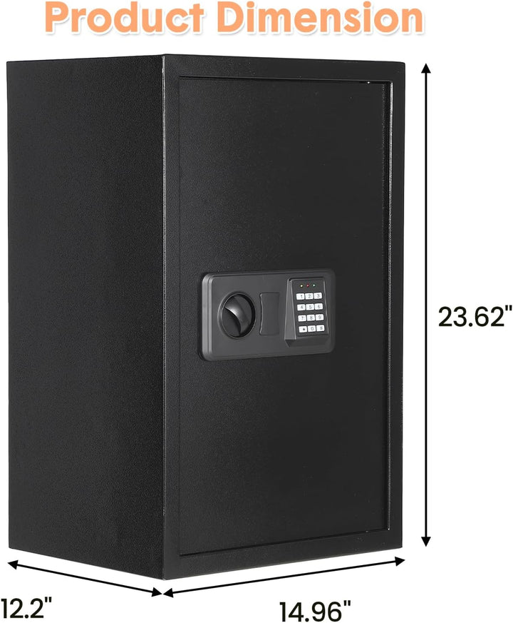 Garvee 70L Safe Tresor mit Zahlencode, Schlüssel & Feuerfester Tasche, Tresor für Zuhause / Hotel, A