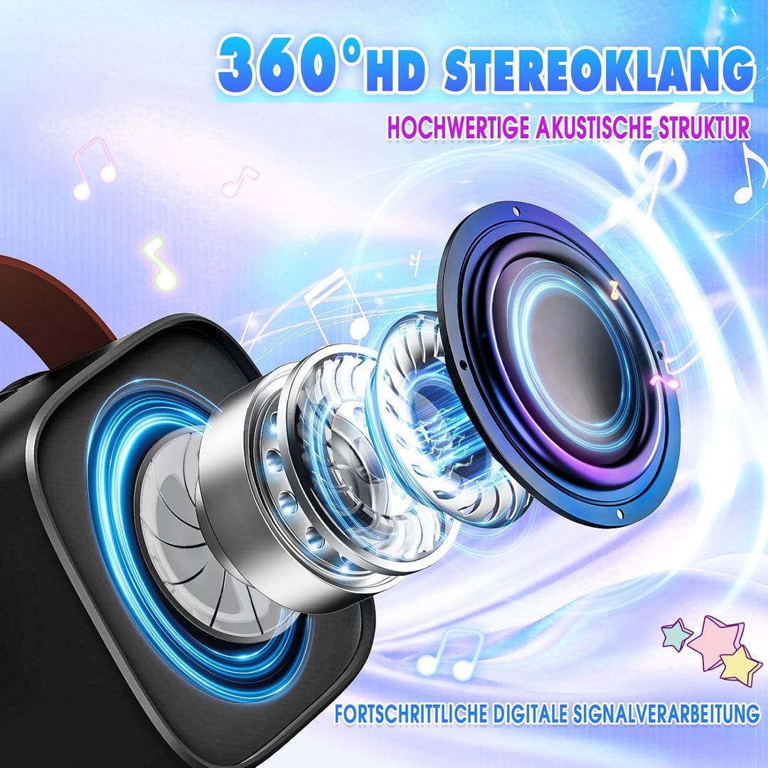 Dislocati Karaoke Maschine mit 2 Karaoke Mikrofon Bluetooth, Ostern Geschenke Kinder Spielzeug Junge