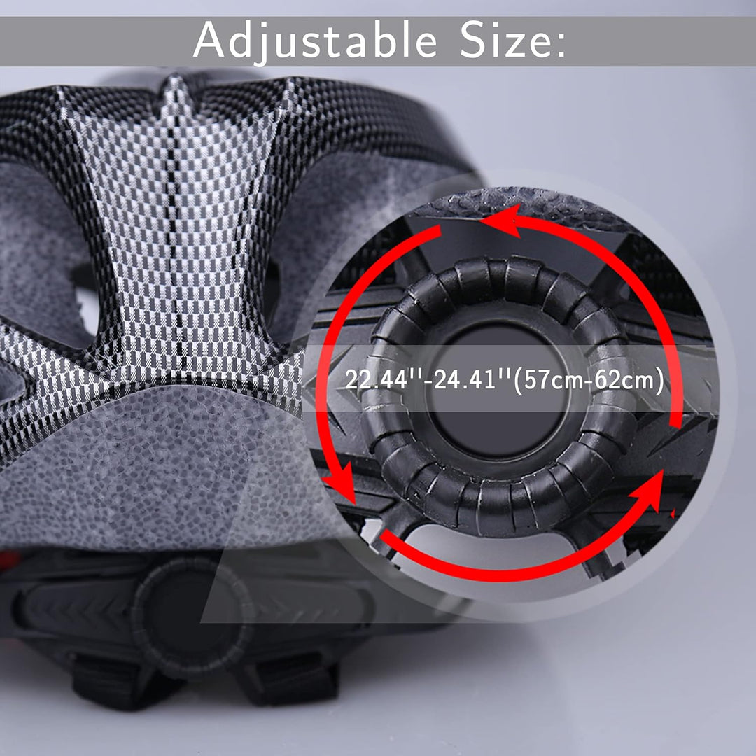 Shinmax Fahrradhelm,Fahrradhelm Herren Damen mit Visier Abnehmbarer EPS Körper+PC Schale MTB Mountai