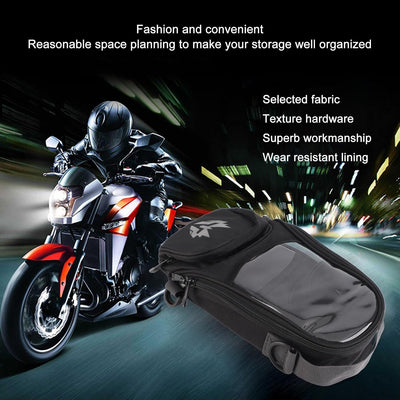 aqxreight Kraftstofftanktasche, Magnetischer Motorrad-Tankrucksack aus Oxford-Gewebe, Hochfestes 4,5
