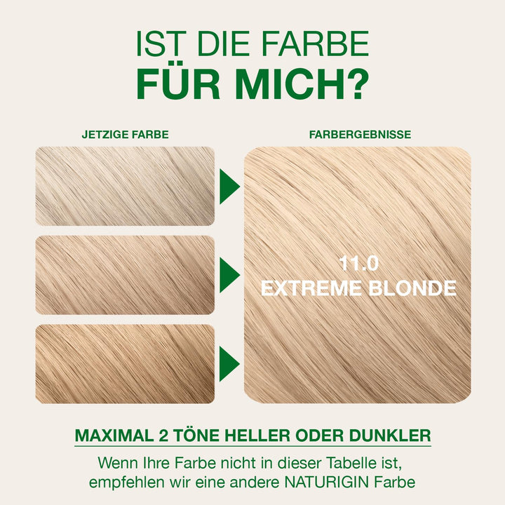 Extrem Blond 11.0 permanente Haarfabe mit natürlichen Inhaltsstoffen - Ohne Ammoniak Extreme Blonde-