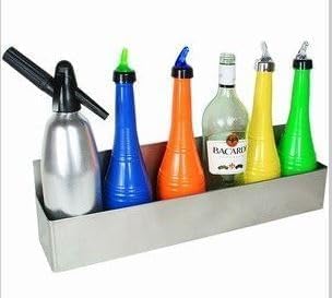 Cocktail7 Flaschenregal Speedrack Edelstahl 56cm Passend für 6 Flaschen, Speedrail Flaschenhalter, B