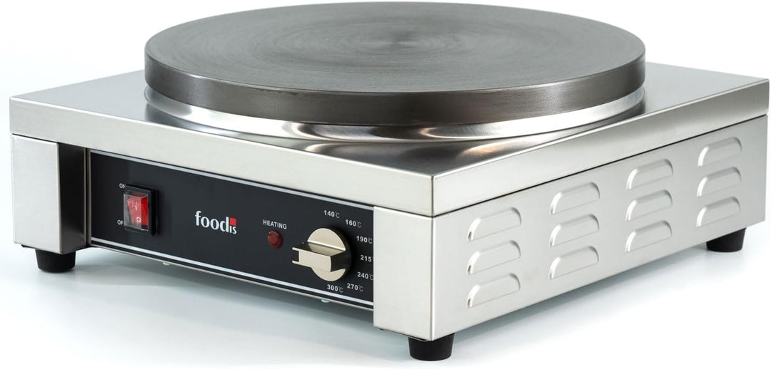foodis Crepes-Maker 2700W / 230V inkl. Crepewender & Teilverteiler - Gastro Crepe-Maschine 40cm mit