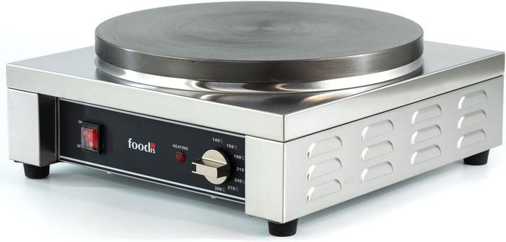 foodis Crepes-Maker 2700W / 230V inkl. Crepewender & Teilverteiler - Gastro Crepe-Maschine 40cm mit