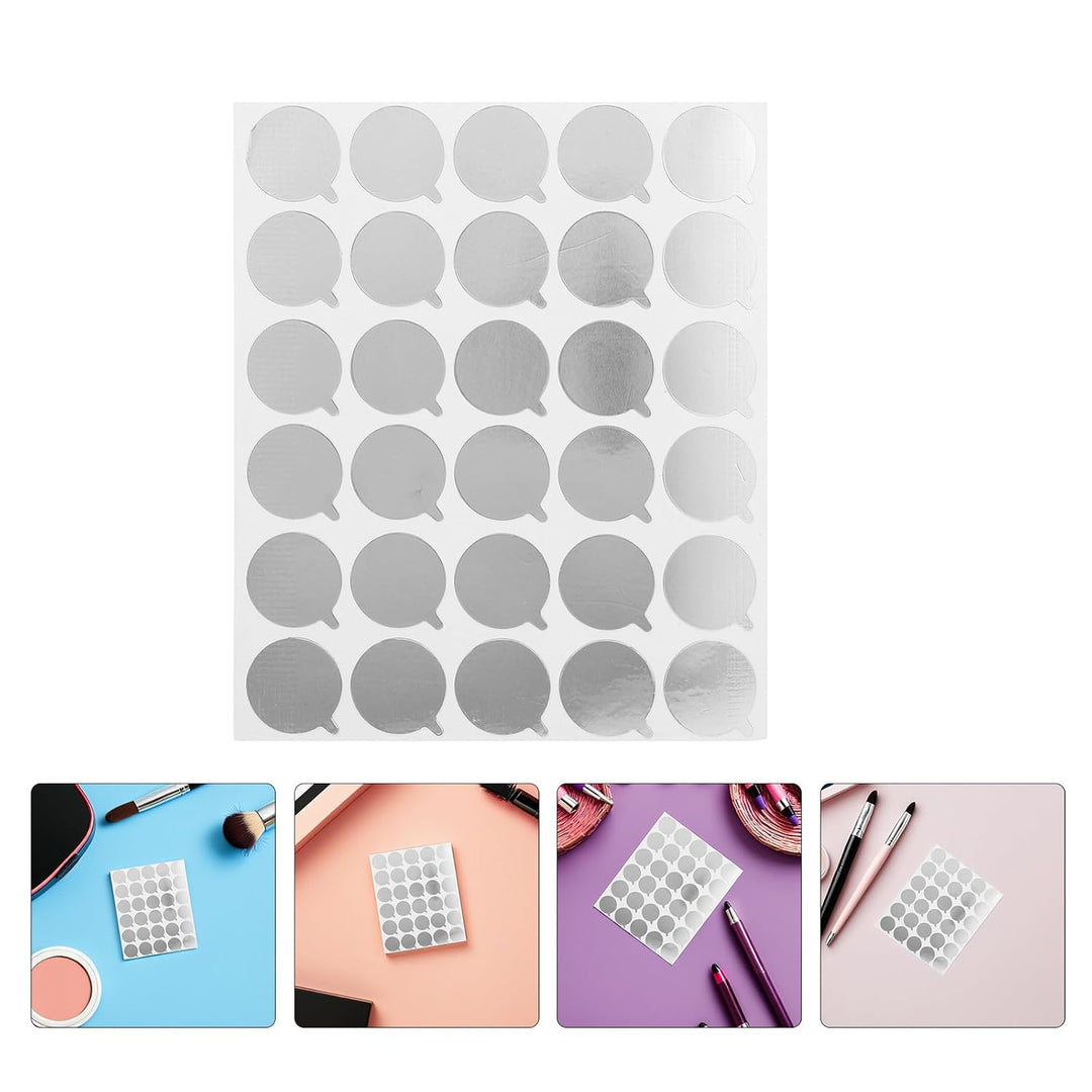 Ciieeo 40 Blatt Wimpernverlängerungskleber Aufkleber aus Aluminium Silber Einweg Easy Peel Schutzpad