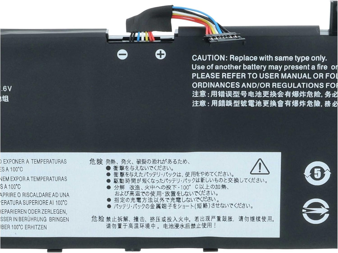 vhbw Akku Ersatz für Lenovo 01AY968, 01AY969, 4ICP4/67/141, 5B10W13898 für Notebook (5150mAh, 13.56V