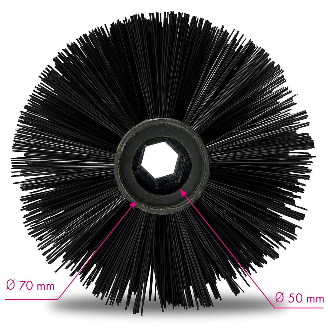 EBERTH Kehrwalze für benzinbetriebene Kehrmaschine, 30cm Breite, 1 von 2 Seiten, Kehrbürste Ersatzte
