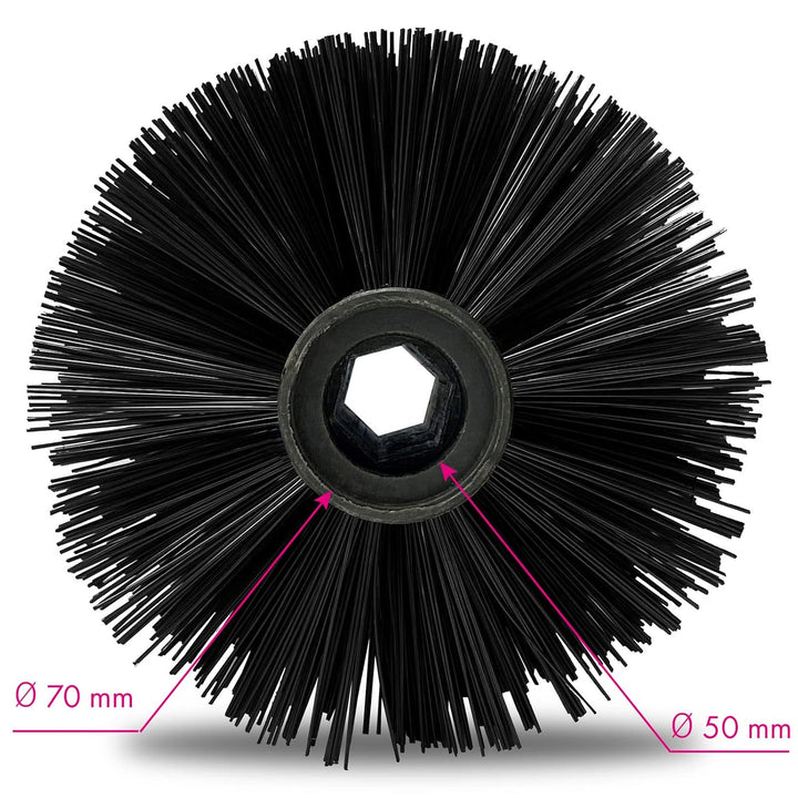 EBERTH Kehrwalze für benzinbetriebene Kehrmaschine, 30cm Breite, 1 von 2 Seiten, Kehrbürste Ersatzte