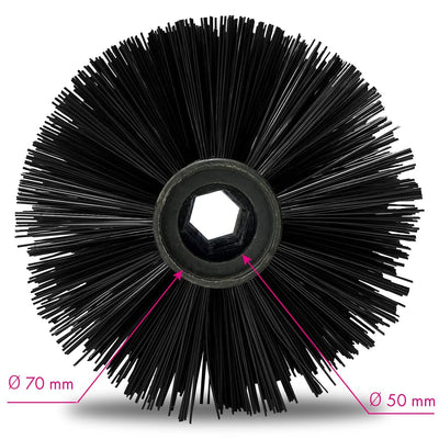 EBERTH Kehrwalze für benzinbetriebene Kehrmaschine, 30cm Breite, 1 von 2 Seiten, Kehrbürste Ersatzte